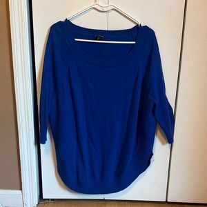 Express Women's Vibrant Blue Scoop Neck Sweater